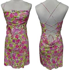 NWT - For Love & Lemons Floral Paulina "Rose" Mini Dress